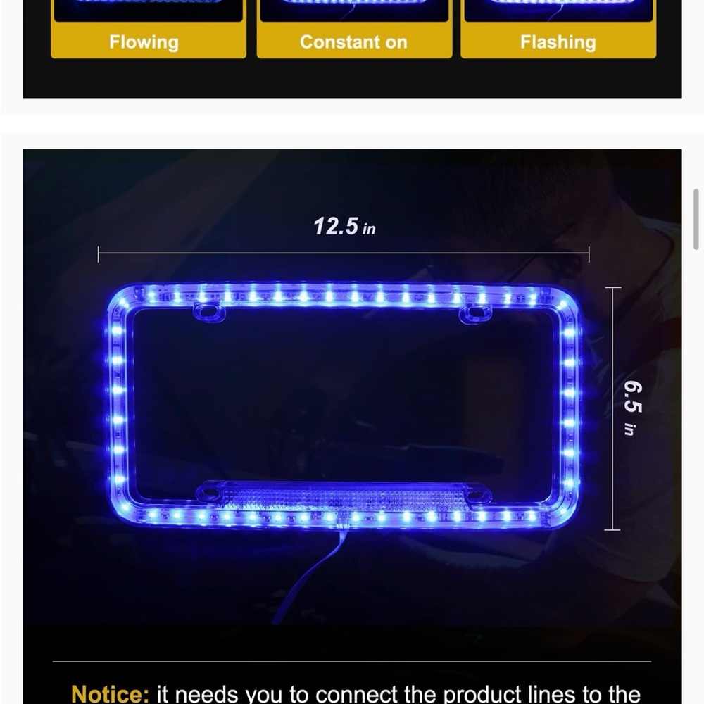 LED License Plate Frame New In Package - Picture 2 of 9